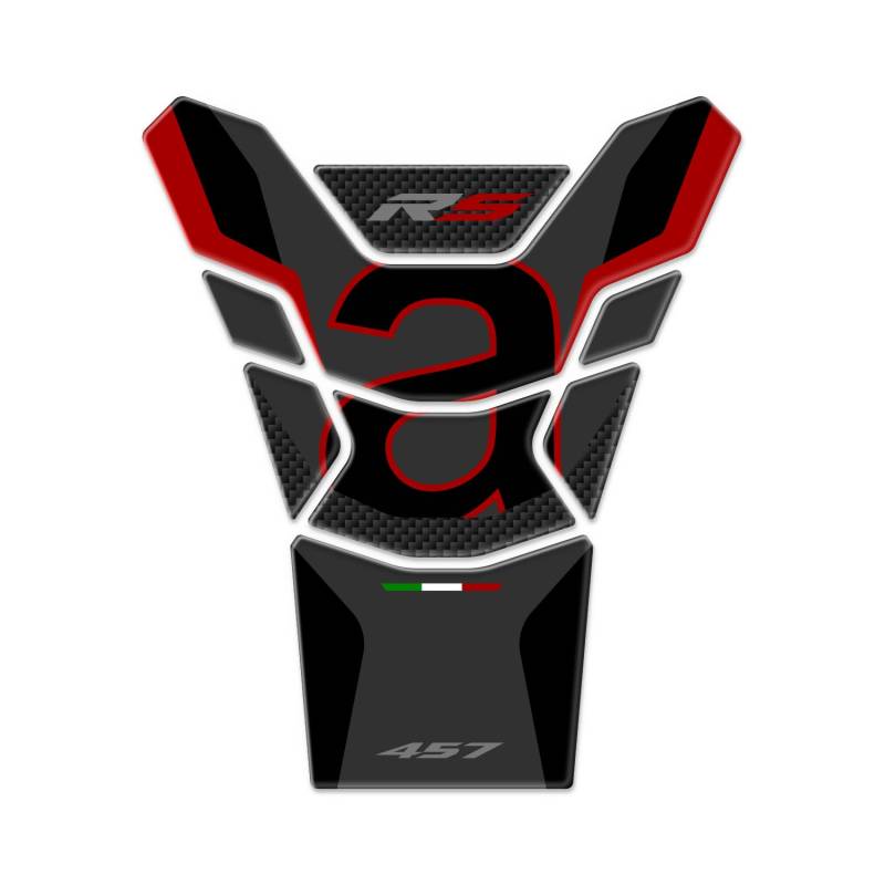 Az Graphishop Tankpad aus 3D-Harz, kompatibel mit Aprilia RS 457 2024-2025 GP-3043 (Prismatic Dark) von Az Graphishop