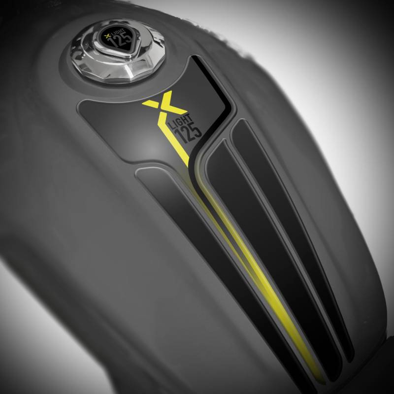 Az Graphishop Tankpad aus 3D-Harz, kompatibel mit Keeway X-Light 125 FM-1152 (Matte Black) von Az Graphishop