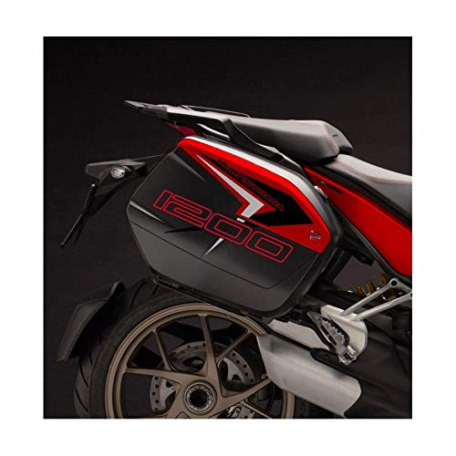KIT 2 Sticker Cases SEITENFÄLLE Ducati MULTISTRADA 1200 AB 2015 (Red Style) von Az Graphishop