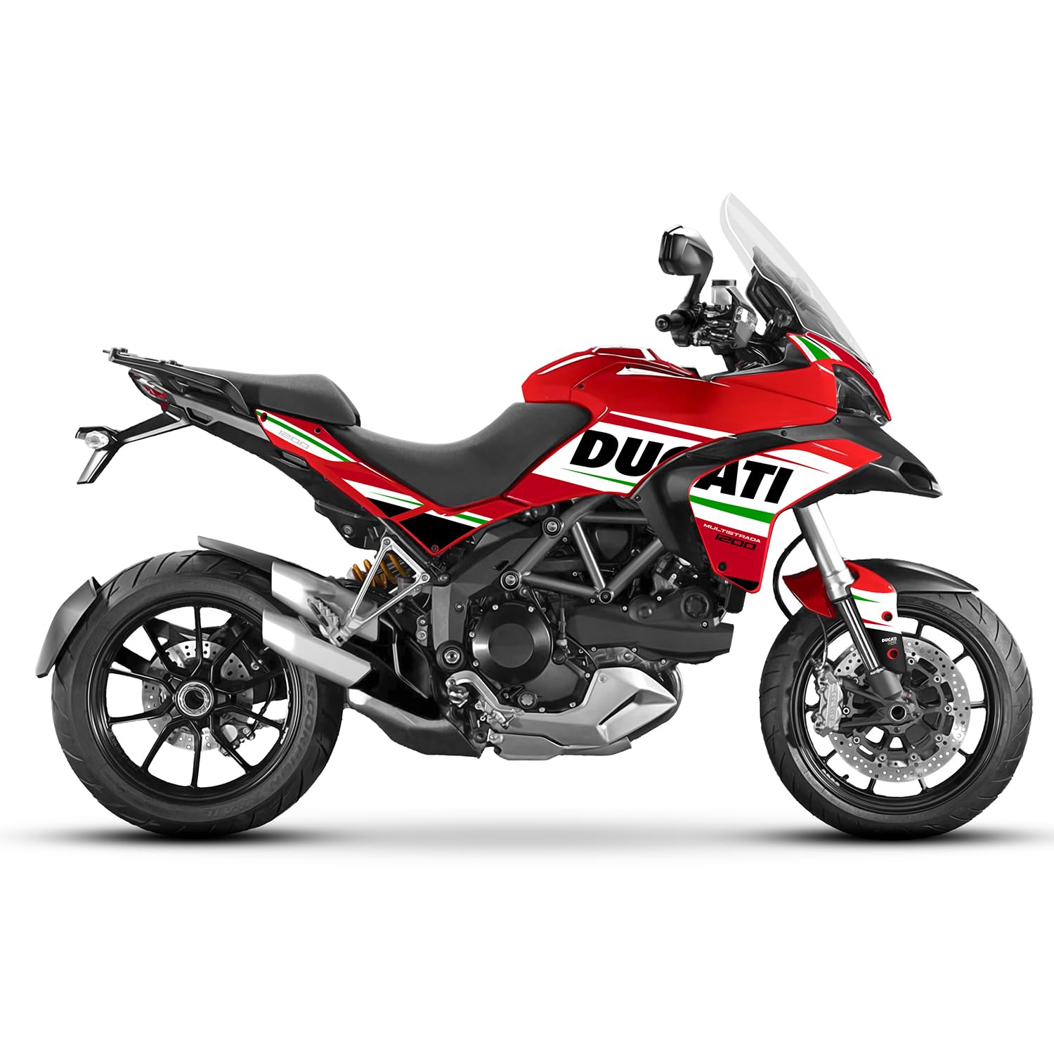 KIT Stickers Aufkleber Ducati MULTISTRADA 1200 2010 – 2014 FS-MULTI10-14 (Italy, Red, 2010-2012) von Az Graphishop