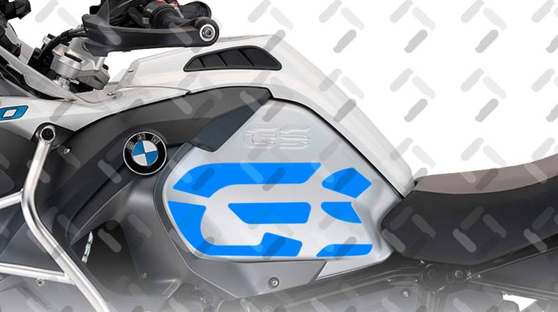 KIT X2 Stickers Side GS to Moto R 1200 GS ADV 2014-2018 ST-GS-R1200ADV (Alpine White) von Az Graphishop