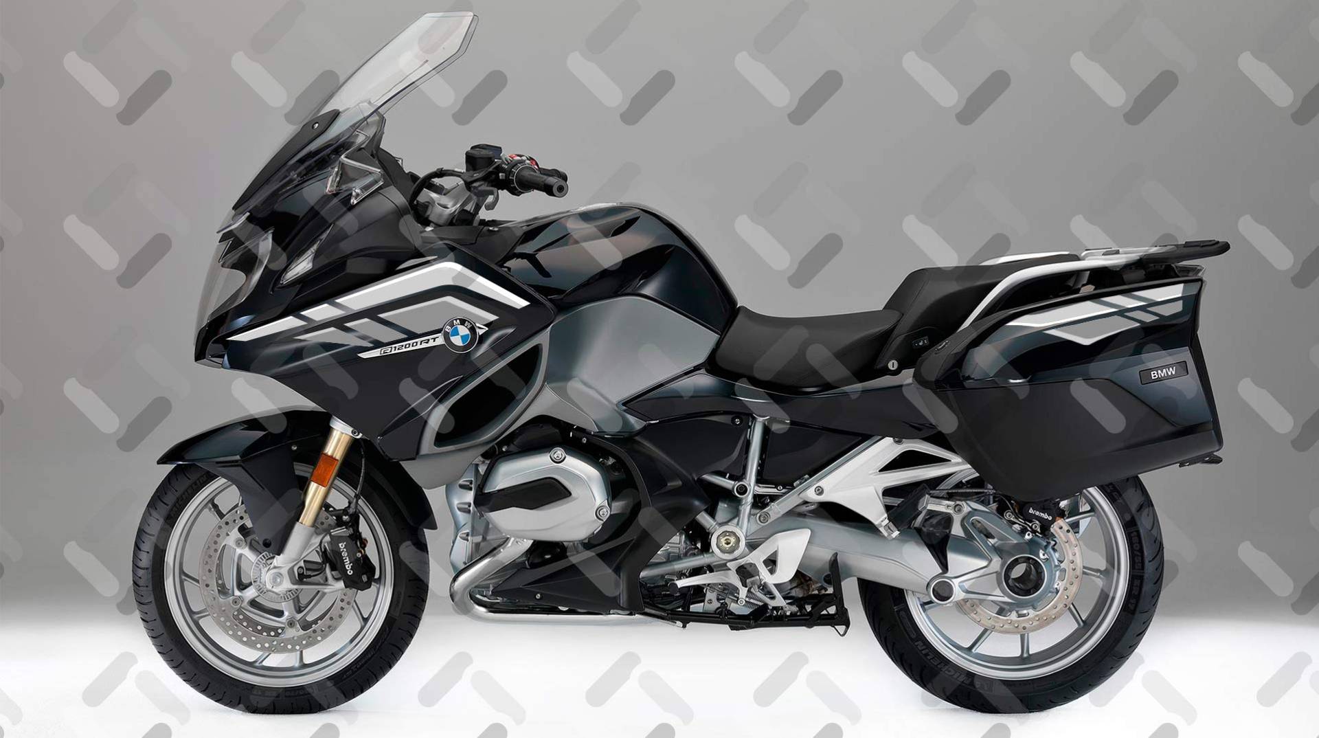 Motorrad Fairing Stickers KIT FÜR BMW R 1200 RT 2014-2018 FS-R1200-RT (Gray) von Az Graphishop