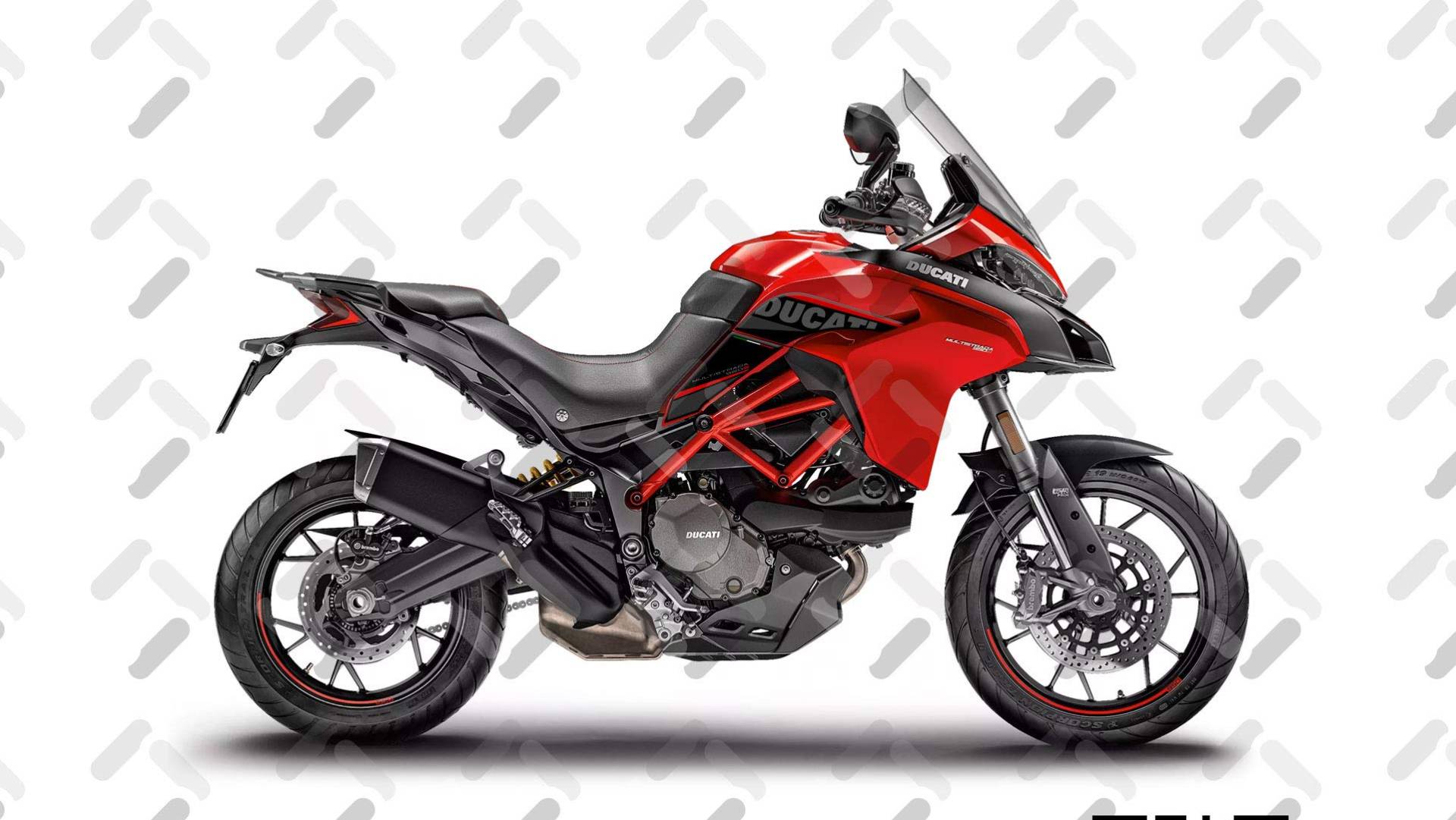 SEITENTANK-Schutz 3D-Harz FÜR Ducati MULTISTRADA 950 S Logo Style L-071 (RED) von Az Graphishop