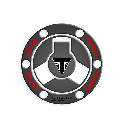 TANKKAPPENSCHUTZ Gasoline Cap Protection Harz 3D KOMPATIBEL MIT Triumph Street Triple 2017-2019 GP-483 (Grey) von Az Graphishop