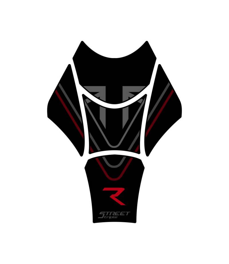 TANKSCHULTZ TANKPAD Harz 3D KOMPATIBEL MIT Triumph Street Triple R 2015-2019 GP-479(M) (Black) von Az Graphishop