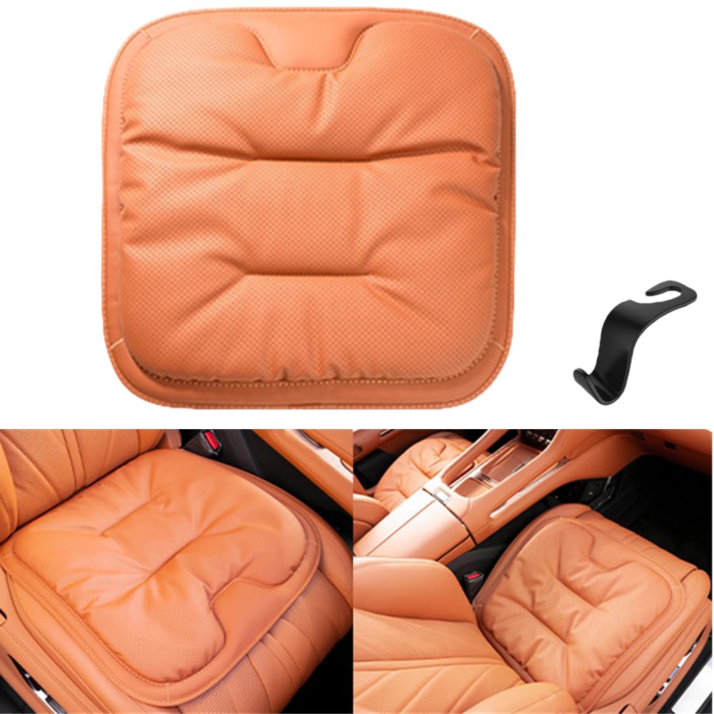 AzulLanse Autositzkissen Premium Nappaleder,Autositz Fahrer,atmungsaktive Autokissen für universelles Sitzkissen für SUV LKW,Bürostuhl,Rollstuh,1 Kindersitz Haken-orange AzulLanse Autositzkissen Premium Nappaleder,Autositz Fahrer,atmungsaktive Autokissen für universelles Sitzkissen für SUV LKW,Bürostuhl,Rollstuh,1 Kindersitz Haken-orange von AzulLanse