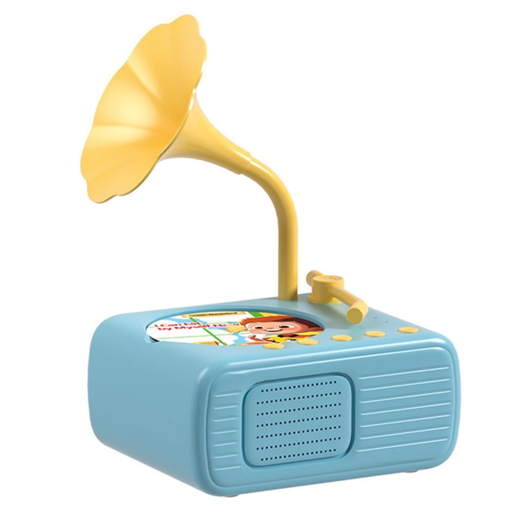 Azull Kinder-Grammophon mit Geschichtenerzähler, Musik-Player, Kleinkindspielzeug, Kinder-Grammophon mit 96 Karten, Geschenk Zur Frühkindlichen Bildung, Blau Azull Kinder-Grammophon mit Geschichtenerzähler, Musik-Player, Kleinkindspielzeug, Kinder-Grammophon mit 96 Karten, Geschenk Zur Frühkindlichen Bildung, Blau von Azull
