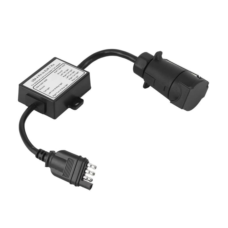 Azxcvbnm 4-poliger auf 7-poliger Konverter-Adapter für stabile Anhänger-Beleuchtungssysteme, verbesserte Fahrsicherung, Bremslichtfunktion von Azxcvbnm