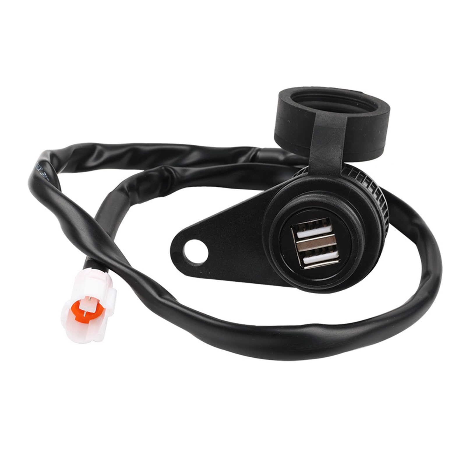 Azxcvbnm Motorrad-USB-Steckdosenadapter, Ladebuchse mit Kappen, Doppel-USB-Ladeausgang, Konverter für XSR700 XSR900 von Azxcvbnm