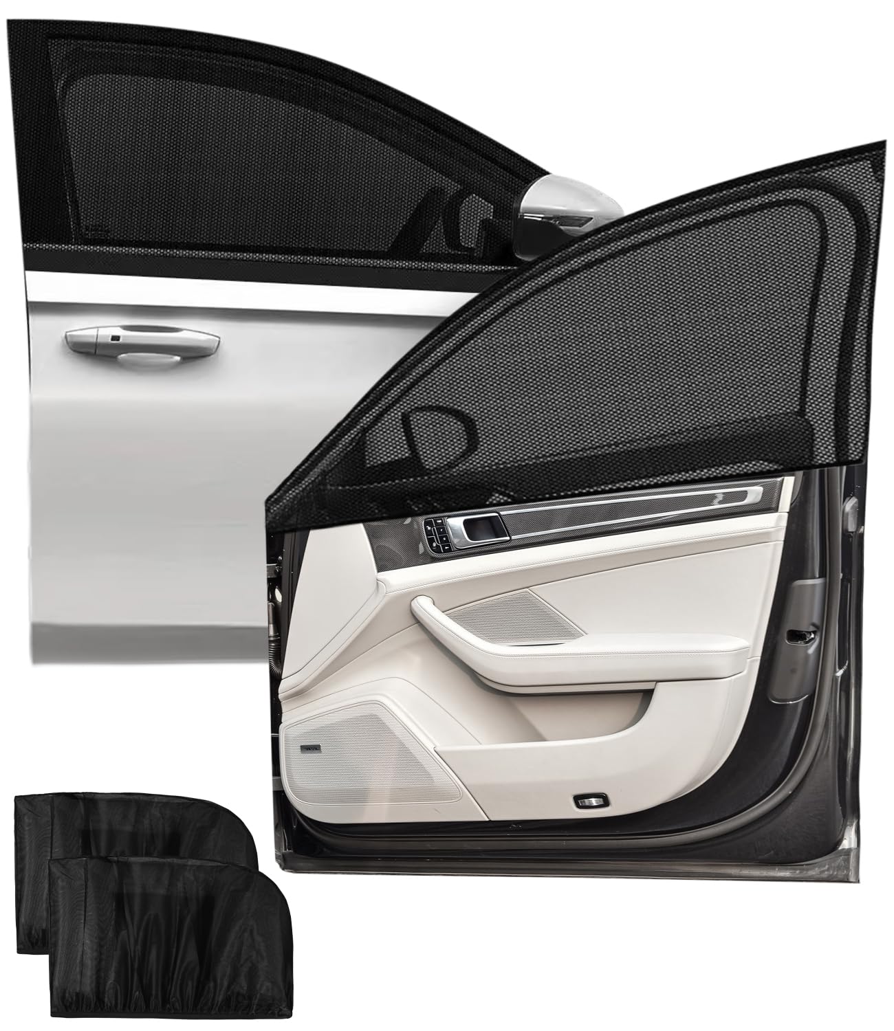 2 Stück Sonnenschutz Auto Baby mit UV Schutz,Universal Sonnenblende Auto Netz,Auto-Insektenschutznetz,für Seitenfenster Meshmaterial Schützt Mitfahrer, Kinder & Haustiere für die meisten 99% Autos-XL 2 Stück Sonnenschutz Auto Baby mit UV Schutz,Universal Sonnenblende Auto Netz,Auto-Insektenschutznetz,für Seitenfenster Meshmaterial Schützt Mitfahrer, Kinder & Haustiere für die meisten 99% Autos-XL von Azyvum