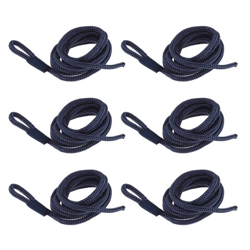 B Baosity 6 Pcs. Boot Doppelgeflecht Fenderleine Ankerleine Festmacherleine, Ø 6mm x 1,5m von B Baosity