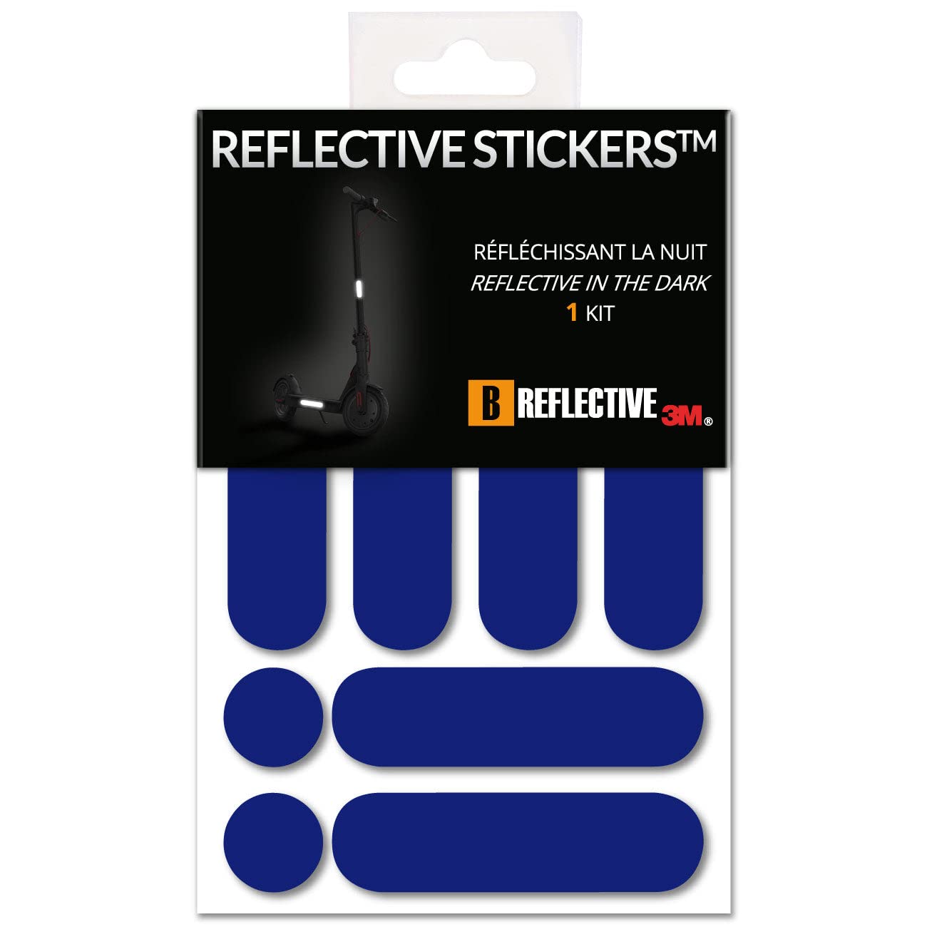 B REFLECTIVE - Set Aufkleber Reflektor streifen für 2 Elektroroller, Elektrofahrrad, - Selbstklebende Aufkleber - 3M™ Technology – Hohe Sichtbarkeit – Optimierte Haftung - Design & Diskret von B REFLECTIVE
