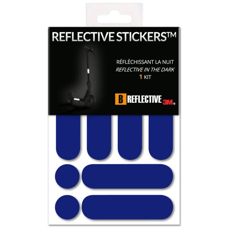 B REFLECTIVE - Set Aufkleber Reflektor streifen für 2 Elektroroller, Elektrofahrrad, - Selbstklebende Aufkleber - 3M™ Technology – Hohe Sichtbarkeit – Optimierte Haftung - Design & Diskret von B REFLECTIVE