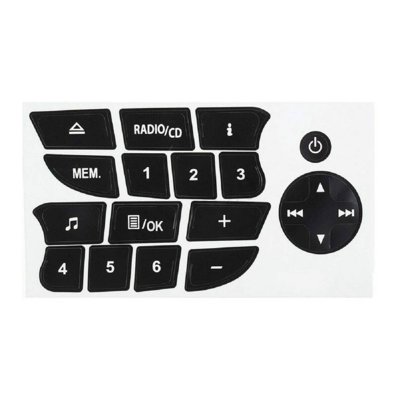 GAOHOU Reparaturaufkleber für Renault Clio/Megane 2009-2011, Schwarz, Kunststoff, 1 Blatt, Rund, Outdoor, Einfarbig von GAOHOU