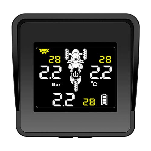BABOS Solar Drahtlose Reifendruckkontrollsystem Motorrad TPMS Reifendruckmonitor LCD Display 3 Externe Sensoren von BABOS