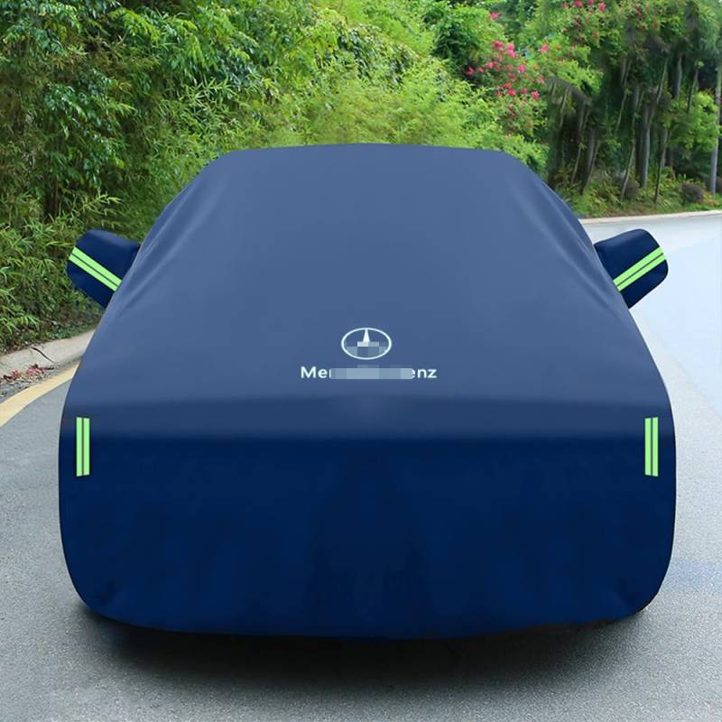 Autoabdeckung für Mercedes-Benz C-Class Cabriolet W205 4-Seats 2015 2016 2017 2018 2019 Autoplane Automarkise Staubdicht Wasserdicht Autoschutzhülle Plane Abdeckung Zubehör,Blue von BABZQ