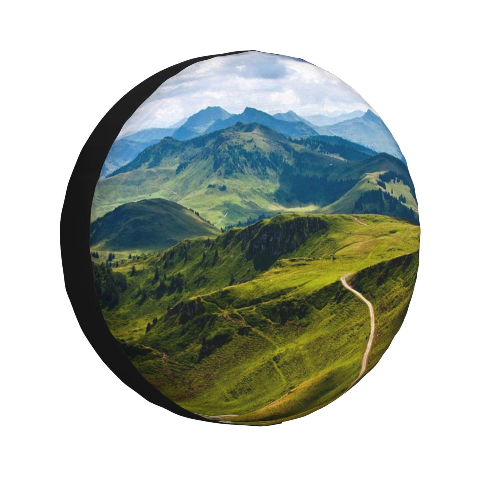 Berge Grün bedruckte Reserveradabdeckung Radabdeckung Protektoren Wasserdicht Universal Reserverad Reifenabdeckungen für Anhänger Wohnmobil SUV 14 Zoll Berge Grün bedruckte Reserveradabdeckung Radabdeckung Protektoren Wasserdicht Universal Reserverad Reifenabdeckungen für Anhänger Wohnmobil SUV 14 Zoll von BAFAFA