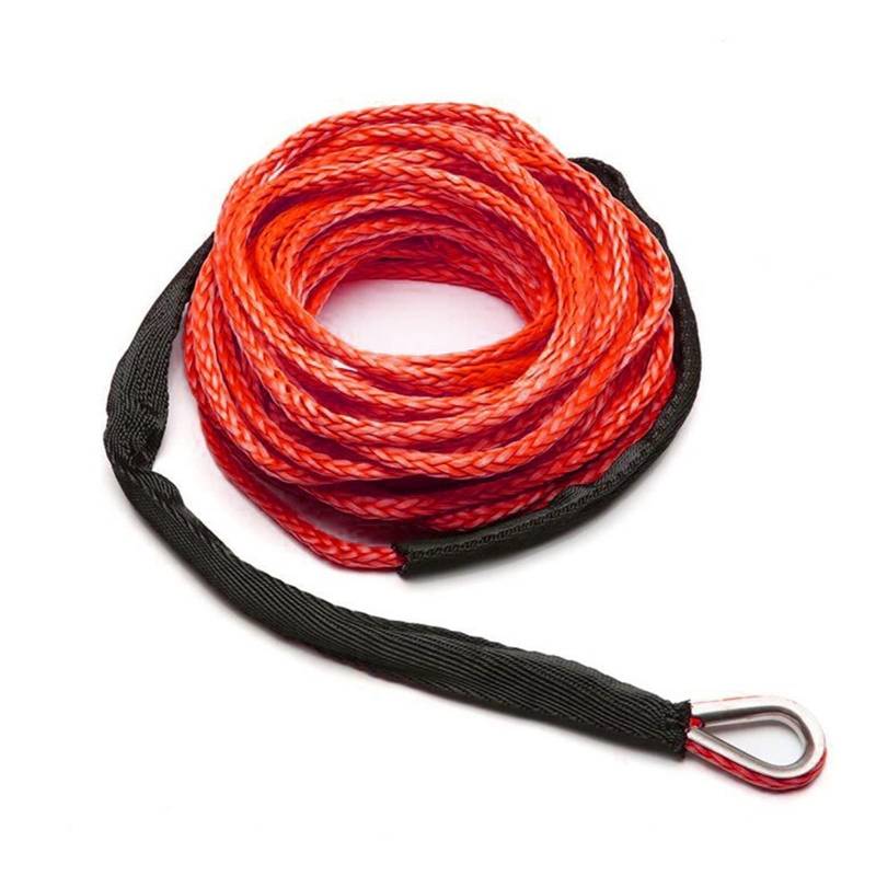 Hochleistungs-Abschleppgurt 1/4''x50' LKW Boot Notfall Ersatz Auto Outdoor Zubehör Synthetische Winde Seil Kabel ATV UTV 7700lbs Abschleppseil(Rood) von BAFEIYA