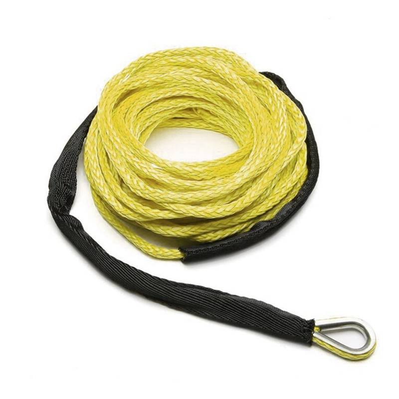 Hochleistungs-Abschleppgurt 1/4''x50' LKW Boot Notfall Ersatz Auto Outdoor Zubehör Synthetische Winde Seil Kabel ATV UTV 7700lbs Abschleppseil(Yellow) von BAFEIYA