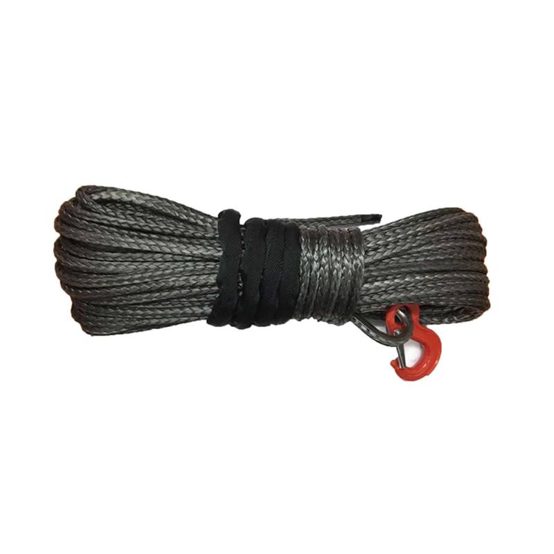 Hochleistungs-Abschleppgurt 12 mm * 50 m Synthetisches UHMWPE-Windenseil mit 2 W Kausche und Hülse, verpackt for 4x4(Noir) von BAFEIYA