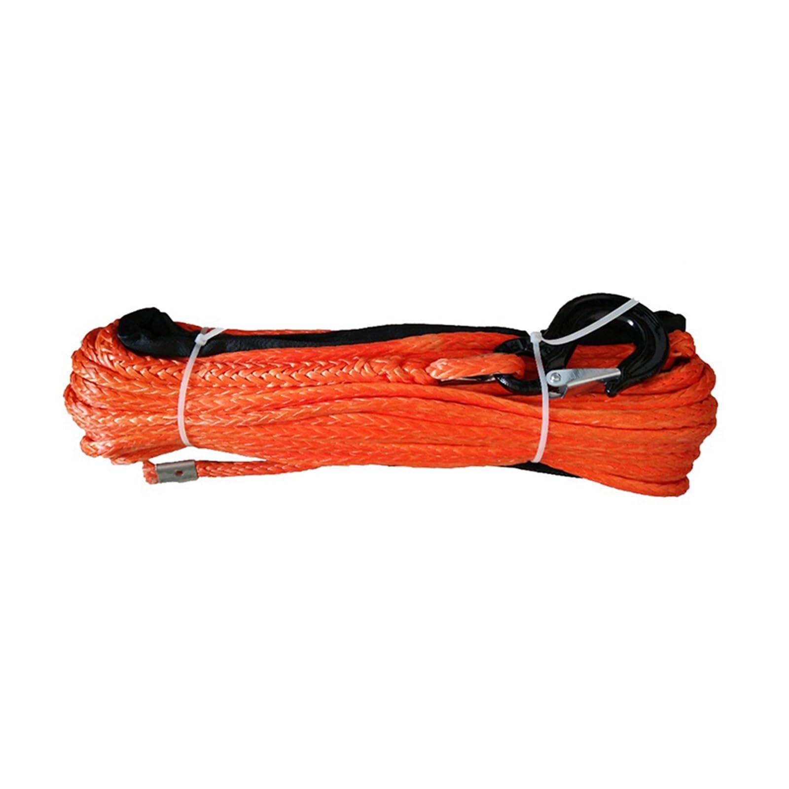 Hochleistungs-Abschleppgurt 12 mm * 50 m Synthetisches UHMWPE-Windenseil mit 2 W Kausche und Hülse, verpackt for 4x4(Orange) von BAFEIYA