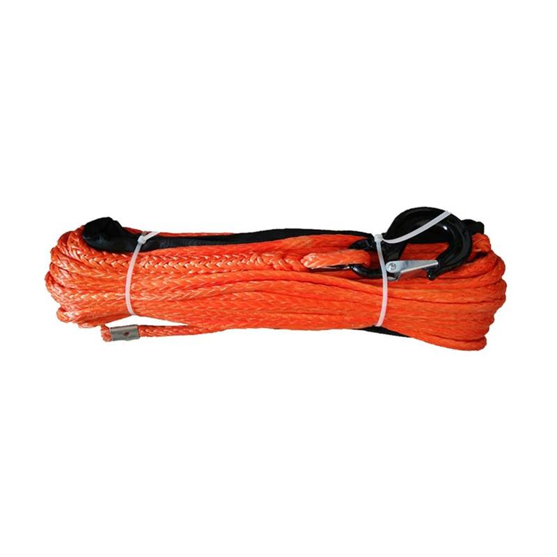 Hochleistungs-Abschleppgurt 12 mm * 50 m Synthetisches UHMWPE-Windenseil mit 2 W Kausche und Hülse, verpackt for 4x4(Orange) von BAFEIYA