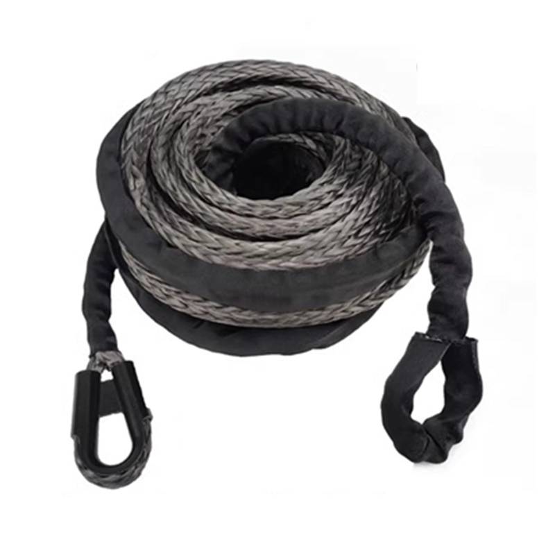 Hochleistungs-Abschleppgurt 15 m 26500 lbs/12 Tonnen Synthetische Winde Verlängerung Seil for Off-Road-Fahrzeug ATV UTV SUV LKW Boot Winde Zubehör von BAFEIYA