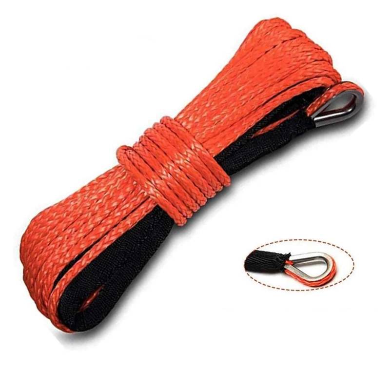 Hochleistungs-Abschleppgurt 15M 6mm Winde Seil String Linie Kabel 10000LBS Synthetische Zugseil Auto Waschen Wartung String for ATV UTV Off-Road Auto Werkzeuge(4.8mm-02) von BAFEIYA
