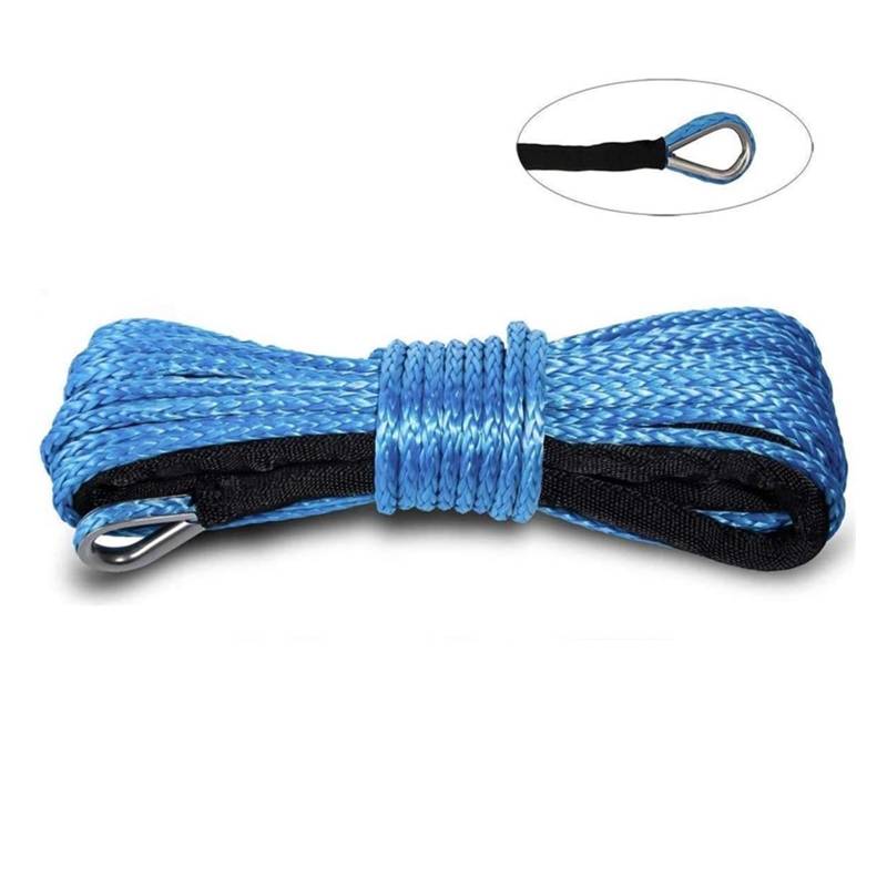 Hochleistungs-Abschleppgurt 15M 6mm Winde Seil String Linie Kabel 10000LBS Synthetische Zugseil Auto Waschen Wartung String for ATV UTV Off-Road Auto Werkzeuge(6mm) von BAFEIYA