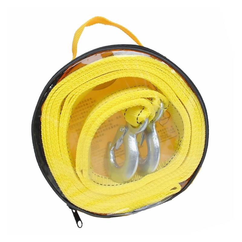 Hochleistungs-Abschleppgurt 1Pc Ton Auto Anhänger Seil Praktische Outdoor Notfall Kit Recovery Tow Strap Doppelt Verdicken Auto Anhänger (Gelb) von BAFEIYA