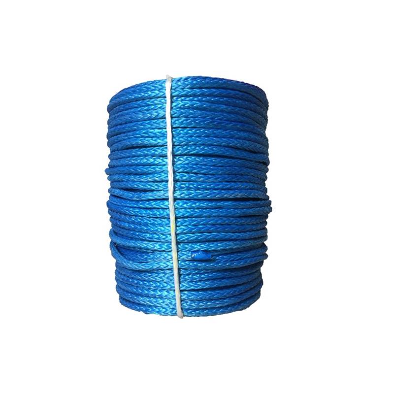 Hochleistungs-Abschleppgurt 20 mm x 10 m, orangefarbenes Synthetisches Uhmwpe-Windenseil, Abschleppseil for ATV/UTV/4x4/Offroad-Zubehör(Blue) von BAFEIYA