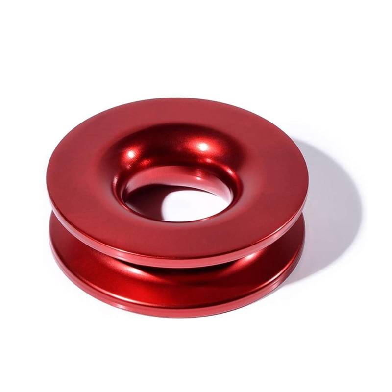 Hochleistungs-Abschleppgurt 41000lbs Windenseil, synthetischer weicher Schäkel + Bergungsring-Set, robuste Schäkel mit Schutzhülle for die Bergung von LKW-Fahrzeugen(Recovery Ring-01) von BAFEIYA