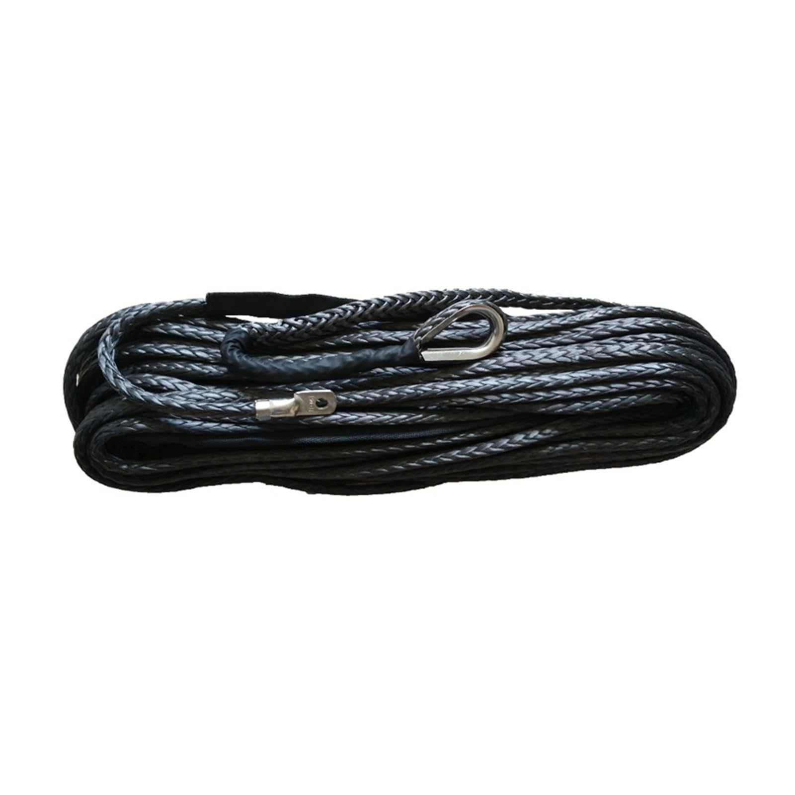 Hochleistungs-Abschleppgurt 4X4 Recovery Gear 8 mm x 30 m Synthetisches Windenseil for Abschleppen oder im Gelände(Noir) von BAFEIYA