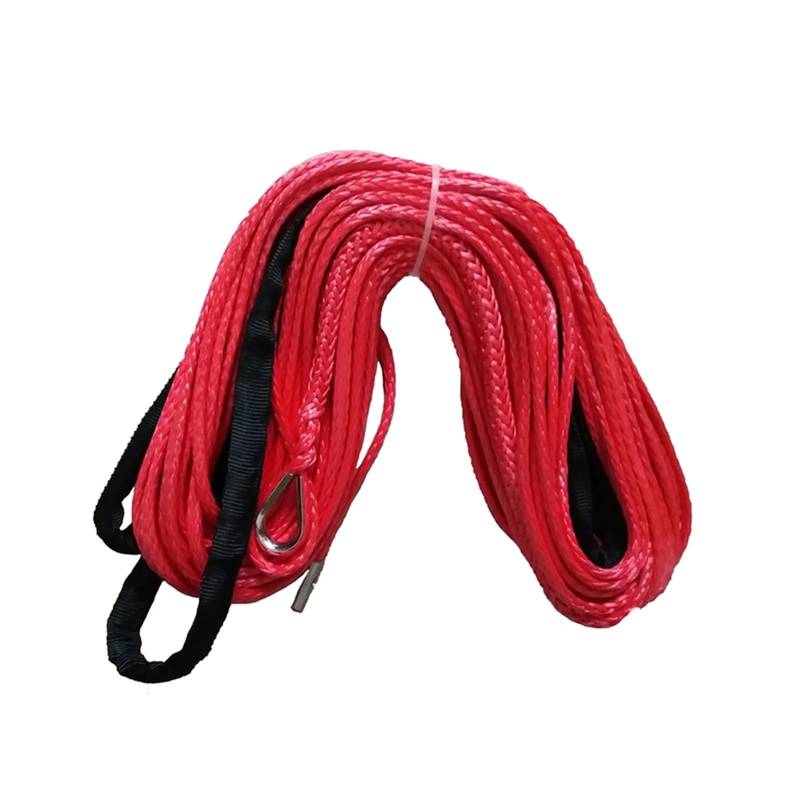 Hochleistungs-Abschleppgurt 4X4 Recovery Gear 8 mm x 30 m Synthetisches Windenseil for Abschleppen oder im Gelände(Rood) von BAFEIYA