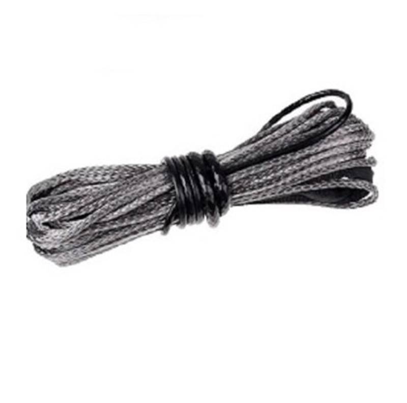 Hochleistungs-Abschleppgurt 5/16 ”x50' 5500 lbs 4,8 MM X 15 M 2,5 Tonnen Schleppwinde Seil Heavy Duty Kabel String Linie Synthetische Faser Mit Hülse Kausche ATV/UTV/(Grey) von BAFEIYA