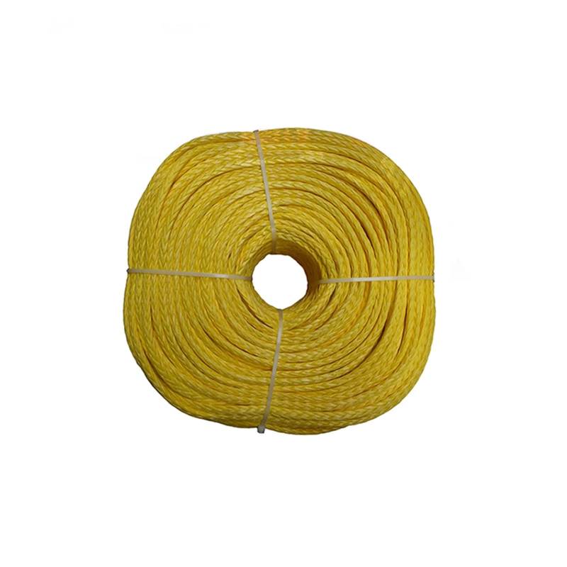 Hochleistungs-Abschleppgurt 8 mm x 300 m, 12 Stränge, Synthetisches UHMWPE-Windenseil, Segelflugzeug-Kabelzugleine(Yellow) von BAFEIYA