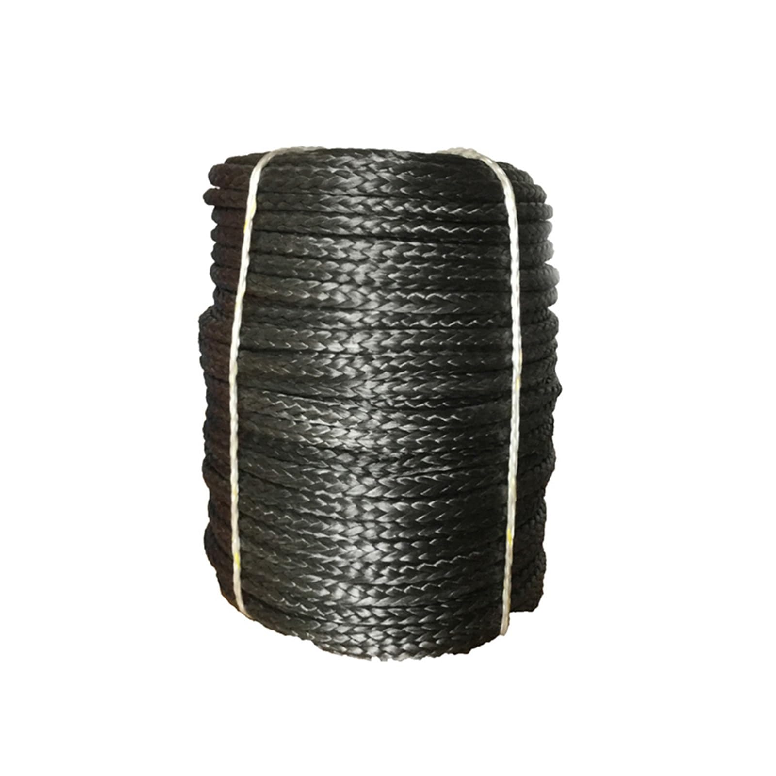 Hochleistungs-Abschleppgurt 8mm x 40m 12 Strang Extreme UHMWPE Synthetisches Windenseil Plasma Line for ATV UTV SUV 4X4 4WD Boot Off-Road(Grey) von BAFEIYA