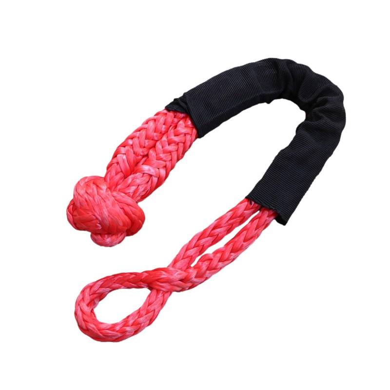 Hochleistungs-Abschleppgurt Auto Anhänger Band Seil Synthetische Winde Linie Ring Verschleiß-beständig Recovery Tow Strap Off Road Haken Winde Seil for anhänger Off Road(Rood) von BAFEIYA