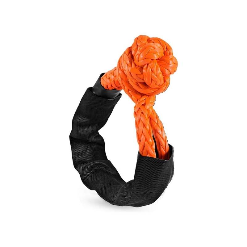 Hochleistungs-Abschleppgurt Robuste, weiche, synthetische Schäkelseile, bruchsichere Schäkel for Windenschleppseile(15 Ton Orange) von BAFEIYA