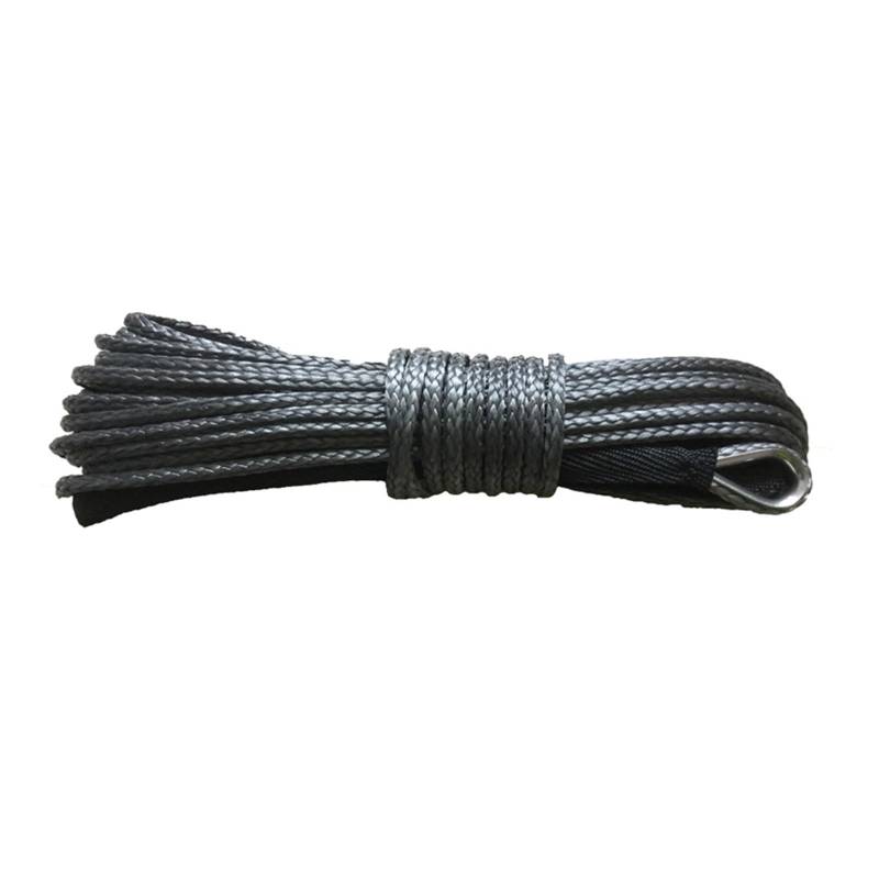 Hochleistungs-Abschleppgurt Synthetisches Windenseil, Kabelseil, 5 mm x 15 m, Synthetisches Windenseil, UHMWPE-Seil mit Mantel, Autozubehör von BAFEIYA