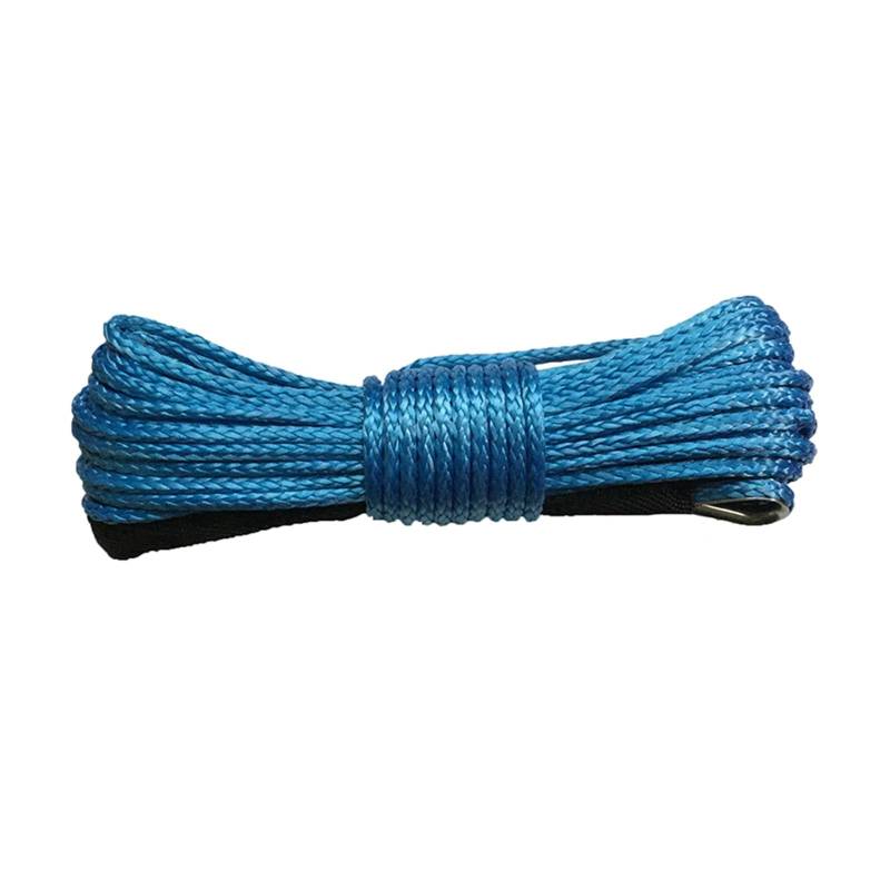 Hochleistungs-Abschleppgurt Synthetisches Windenseil, Kabelseil, 8 mm x 30 m, Synthetisches Windenseil for ATV-Mithelfer 4x4(Blue) von BAFEIYA