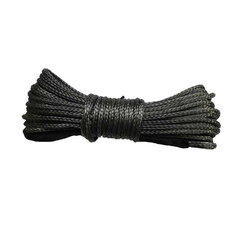Hochleistungs-Abschleppgurt Synthetisches Windenseil, Kabelseil, 8 mm x 30 m, Synthetisches Windenseil for ATV-Mithelfer 4x4(Grey) von BAFEIYA