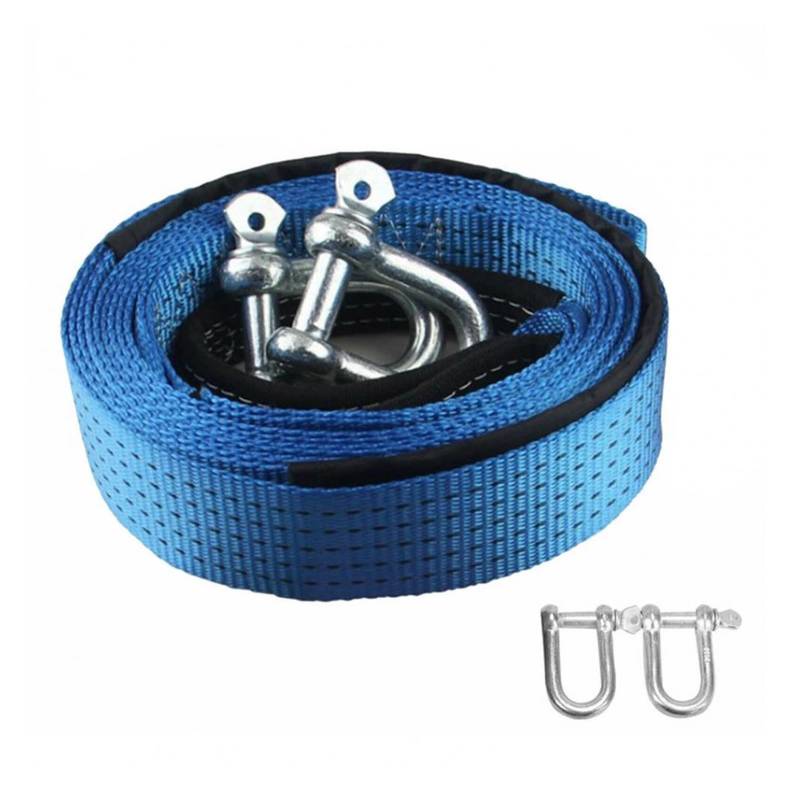 Hochleistungs-Abschleppgurt Tragbarer, 5 m Langer Premium-Abschleppgurt aus feinem Nylon, 8-Tonnen-Abschleppgurt, langlebig for das Auto von BAFEIYA