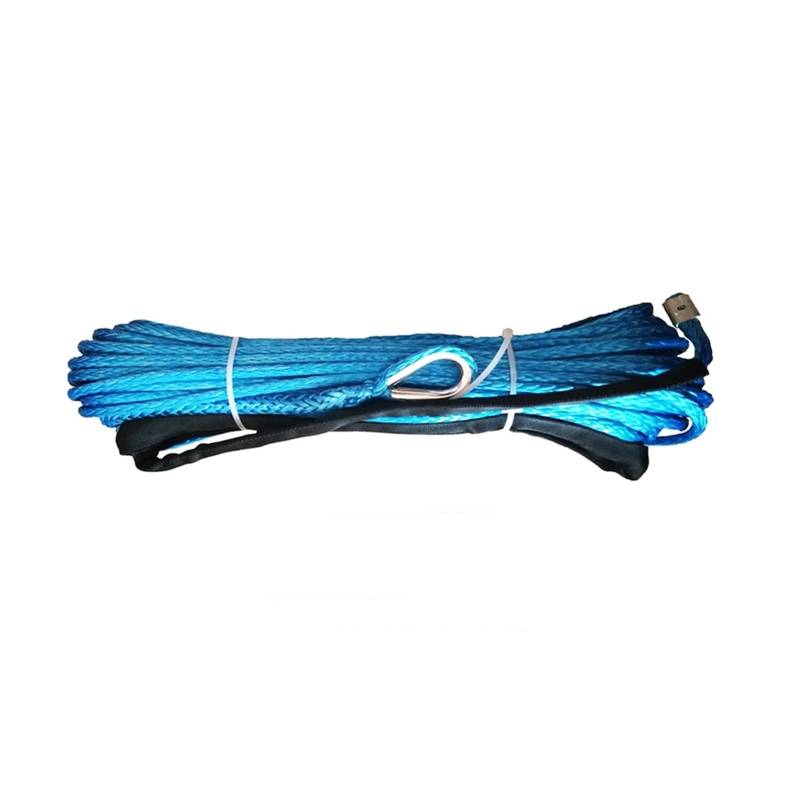 Hochleistungs-Abschleppgurt Winden-Synthetikseil 8 mm x 50 m UHMWPE-Seil Synthetische Windenleine mit Mantel for den Offroad-Einsatz(Blue) von BAFEIYA