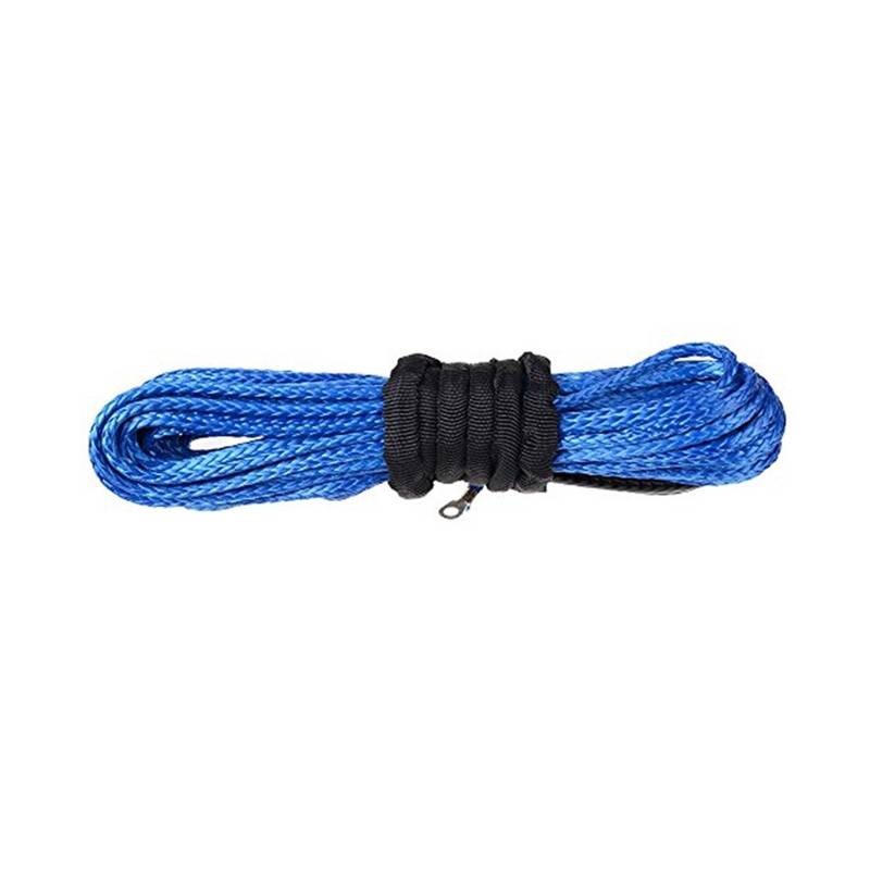 Hochleistungs-Abschleppgurt Windenseil, 20500 lbs Synthetisches Windenseilleitungskabel 10 mm x 30 m 12-strängiges Synthetisches Windenseil UHMWPE-Kabel for ATV UTV(Blue) von BAFEIYA