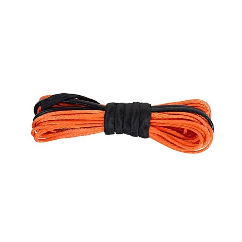 Hochleistungs-Abschleppgurt Windenseil, 20500 lbs Synthetisches Windenseilleitungskabel 10 mm x 30 m 12-strängiges Synthetisches Windenseil UHMWPE-Kabel for ATV UTV(Orange) von BAFEIYA