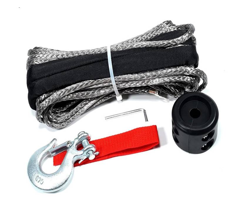 Hochleistungs-Abschleppgurt Windenseil-Abschleppgurt, 7000LBs Windenleine Kabelseilwinden Abschlepphaken-Stopper-Gummi for ATV-SUV-UTV-LKW-Offroad-Zubehör(6mm) von BAFEIYA