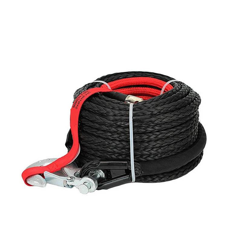 Hochleistungs-Abschleppgurt for ATV SUV Fahrzeug 8mm * 15m Synthetische Winde Seil Abschleppen Auto 4x4 Zubehör Off Road Anhänger Riemen Bruchfestigkeit Max 20500LBS von BAFEIYA