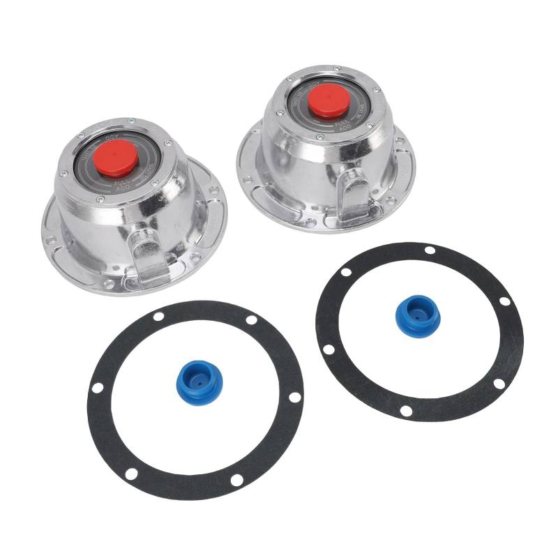 343-4195 6-3/4 in 6 Holes Aluminum Trailer Hub Cap Replacement for Trailmobile 8668, 3-11/16 in x 2-15/16 in with 4 Extra Rubber Plugs und Gaskets für 343-195 von BAFOVY