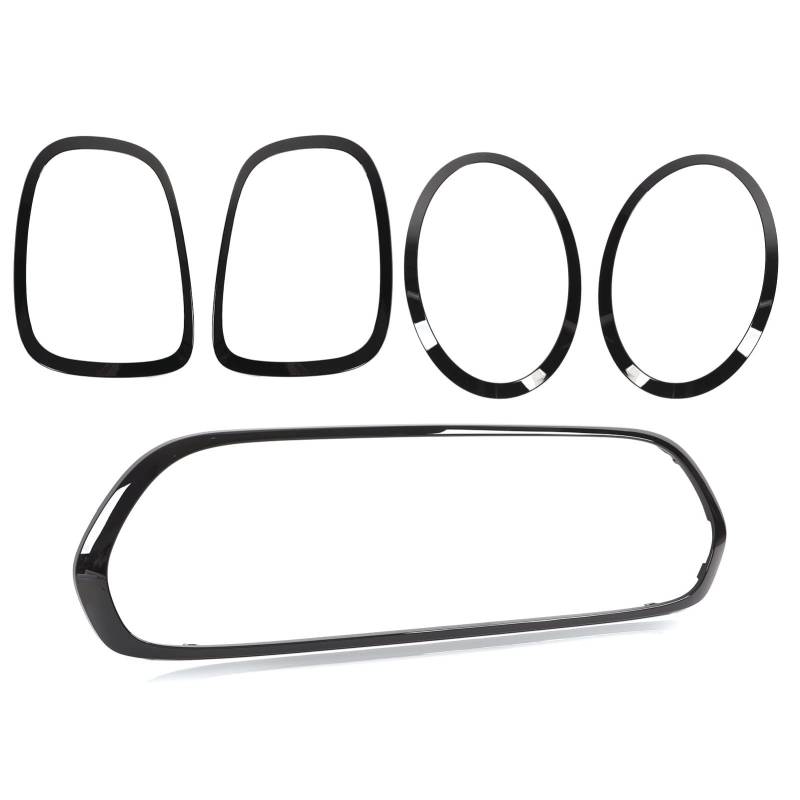 5pcs Gloss Black Scheinwerfer Rücklicht -Kühlerlicht -Surround -Abdeckung Ersatz mit Kühlergrillrahmenverkleidung für F55 F56 F57 One S JCW 2014+ von BAFOVY
